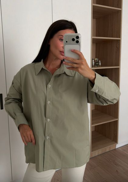 Оливкова сорочка зі 100% бавовни S/M CBR-001-S/M фото